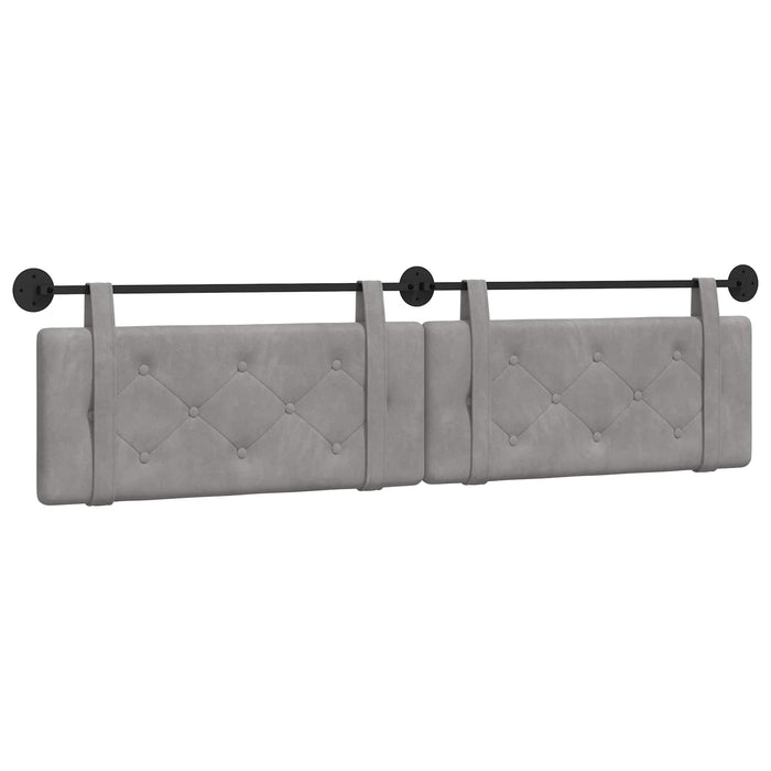 Cap de pat suspendat Gri deschis 210 x 55 x 5 cm Catifea - WALTI WALTI