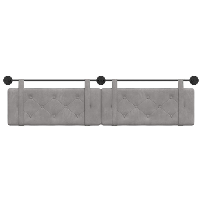 Cap de pat suspendat Gri deschis 210 x 55 x 5 cm Catifea - WALTI WALTI