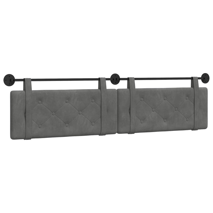 Cap de pat suspendat Gri închis 210 x 55 x 5 cm Catifea - WALTI WALTI