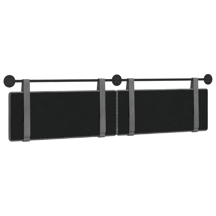 Cap de pat suspendat Gri închis 210 x 55 x 5 cm Catifea - WALTI WALTI