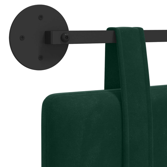 Cap de pat suspendat Verde închis 210 x 55 x 5 cm Catifea - WALTI WALTI