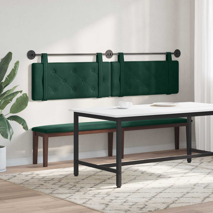 Cap de pat suspendat Verde închis 210 x 55 x 5 cm Catifea - WALTI WALTI