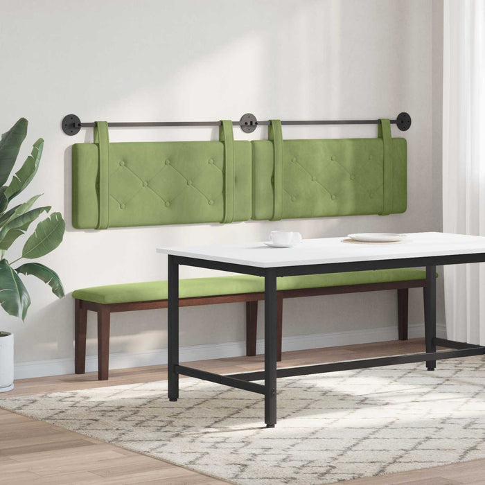 Cap de pat suspendat Verde deschis 210 x 55 x 5 cm Catifea - WALTI WALTI