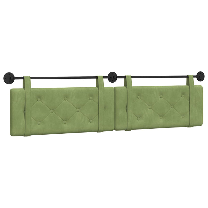 Cap de pat suspendat Verde deschis 210 x 55 x 5 cm Catifea - WALTI WALTI