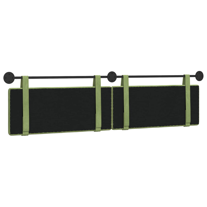 Cap de pat suspendat Verde deschis 210 x 55 x 5 cm Catifea - WALTI WALTI