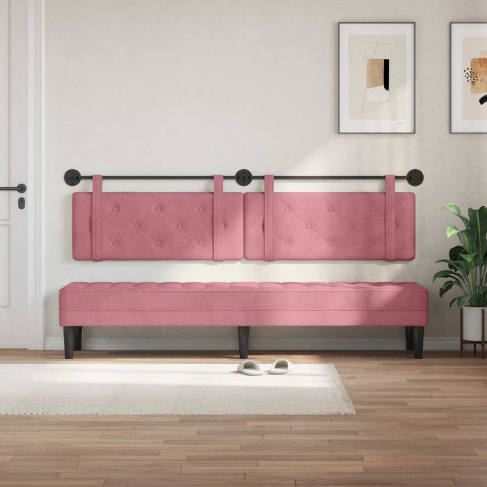 Cap de pat suspendat Pe perete Roz 210 x 55 x 5 cm Catifea - WALTI WALTI