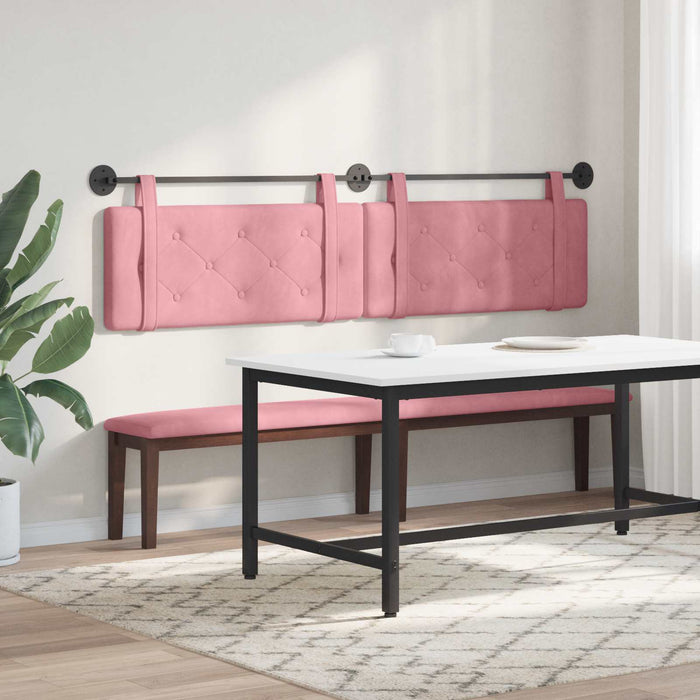 Cap de pat suspendat Pe perete Roz 210 x 55 x 5 cm Catifea - WALTI WALTI