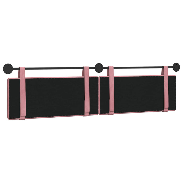 Cap de pat suspendat Pe perete Roz 210 x 55 x 5 cm Catifea - WALTI WALTI