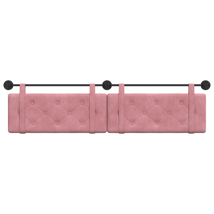 Cap de pat suspendat Pe perete Roz 210 x 55 x 5 cm Catifea - WALTI WALTI