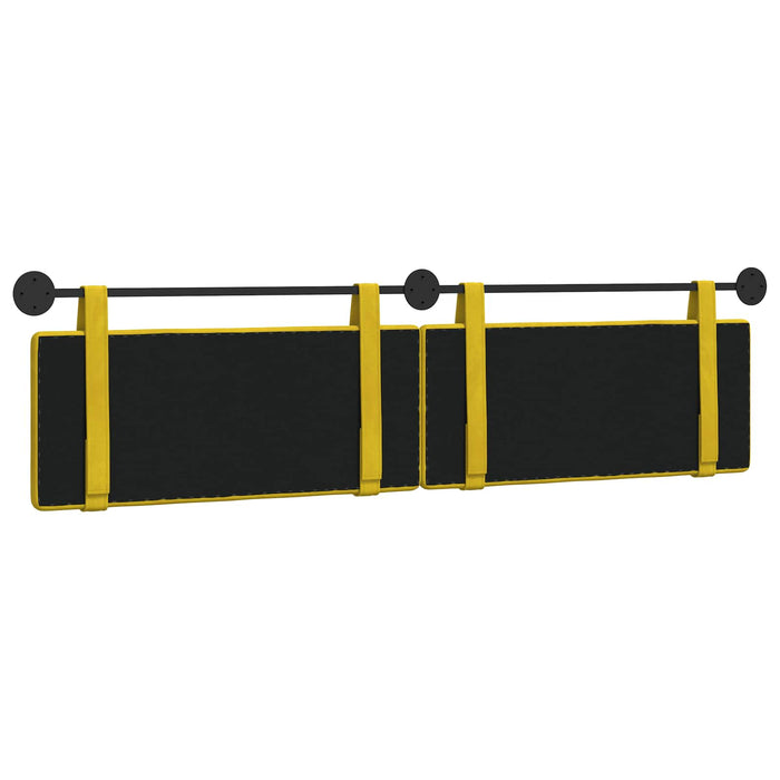 Cap de pat suspendat Pe perete Galben 210 x 55 x 5 cm Catifea - WALTI WALTI