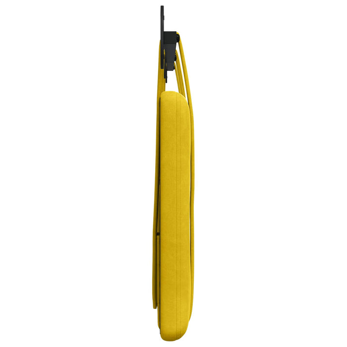 Cap de pat suspendat Pe perete Galben 210 x 55 x 5 cm Catifea - WALTI WALTI