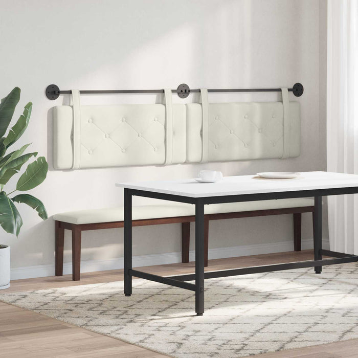 Cap de pat suspendat Pe perete Crem 210 x 55 x 5 cm Catifea - WALTI WALTI