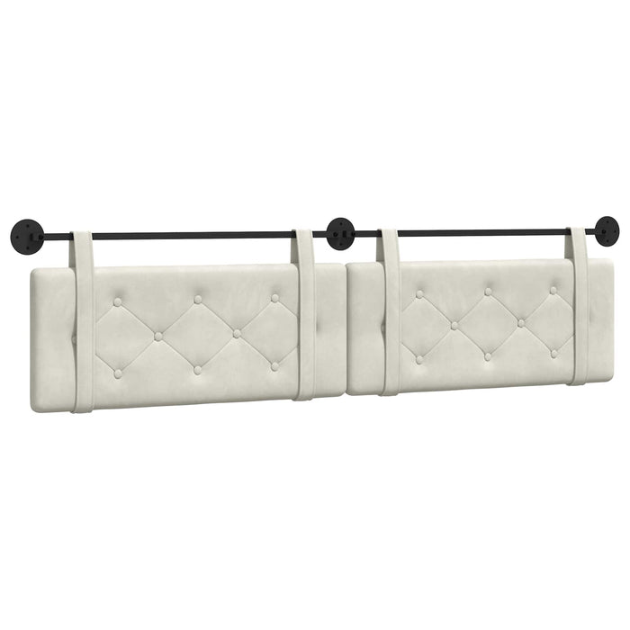 Cap de pat suspendat Pe perete Crem 210 x 55 x 5 cm Catifea - WALTI WALTI
