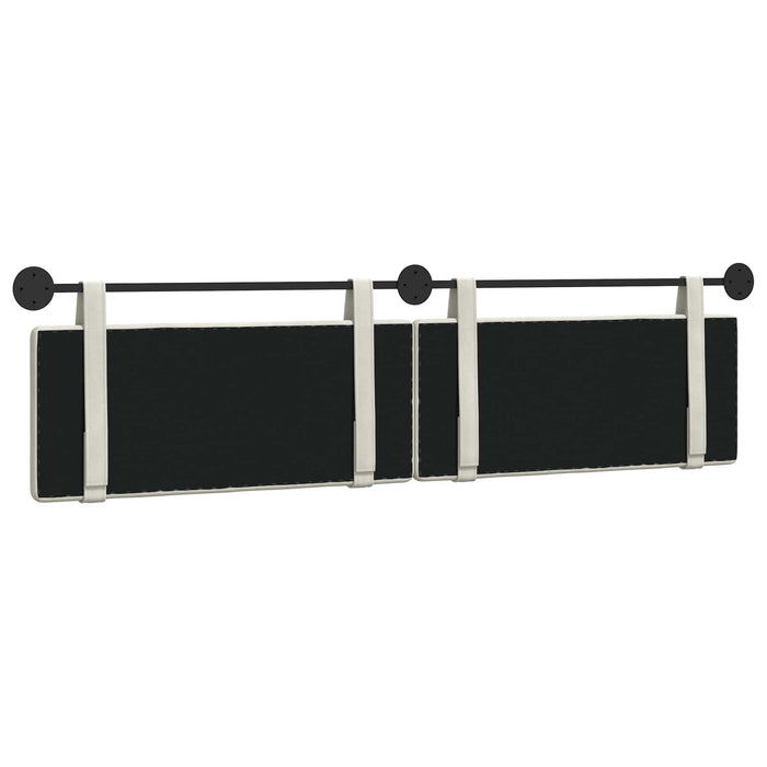 Cap de pat suspendat Pe perete Crem 210 x 55 x 5 cm Catifea - WALTI WALTI