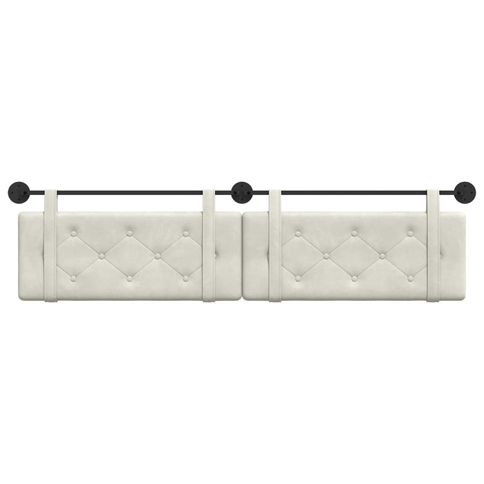 Cap de pat suspendat Pe perete Crem 210 x 55 x 5 cm Catifea - WALTI WALTI