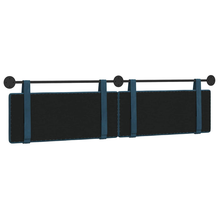 Cap de pat suspendat Pe perete albastru 210 x 55 x 5 cm Catifea - WALTI WALTI