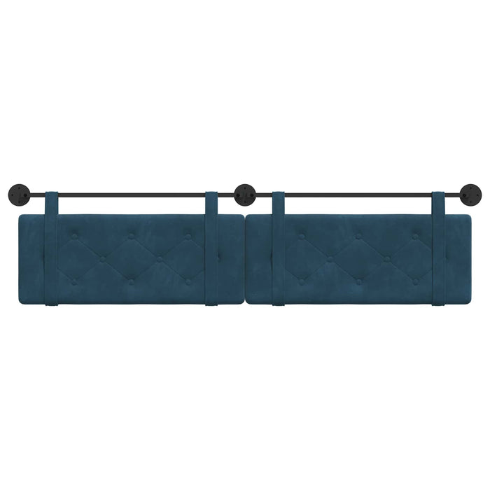 Cap de pat suspendat Pe perete albastru 210 x 55 x 5 cm Catifea - WALTI WALTI