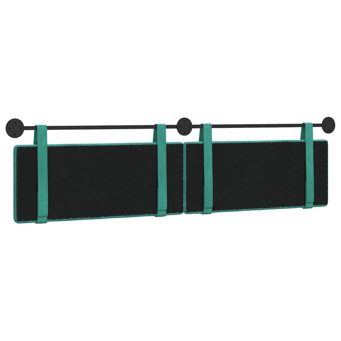 Cap de pat suspendat Pe perete Turcoaz 210 x 55 x 5 cm Catifea - WALTI WALTI
