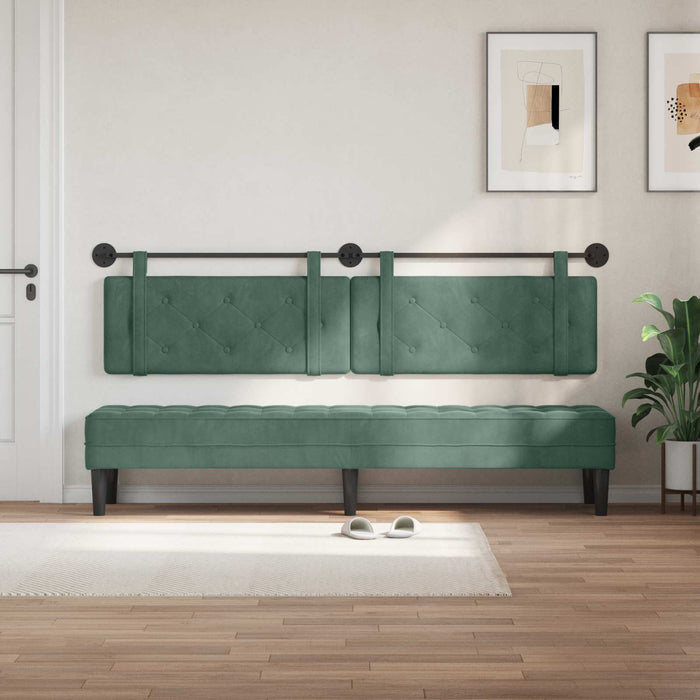 Cap de pat suspendat Verde Mării 210 x 55 x 5 cm Catifea - WALTI WALTI