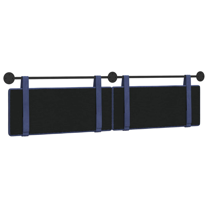 Cap de pat suspendat Albastru Poliție 210 x 55 x 5 cm Catifea - WALTI WALTI