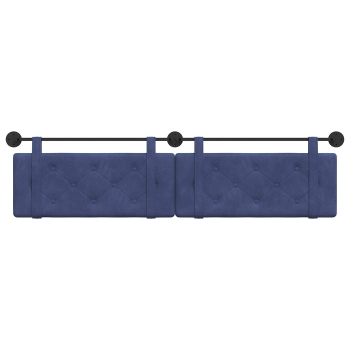 Cap de pat suspendat Albastru Poliție 210 x 55 x 5 cm Catifea - WALTI WALTI