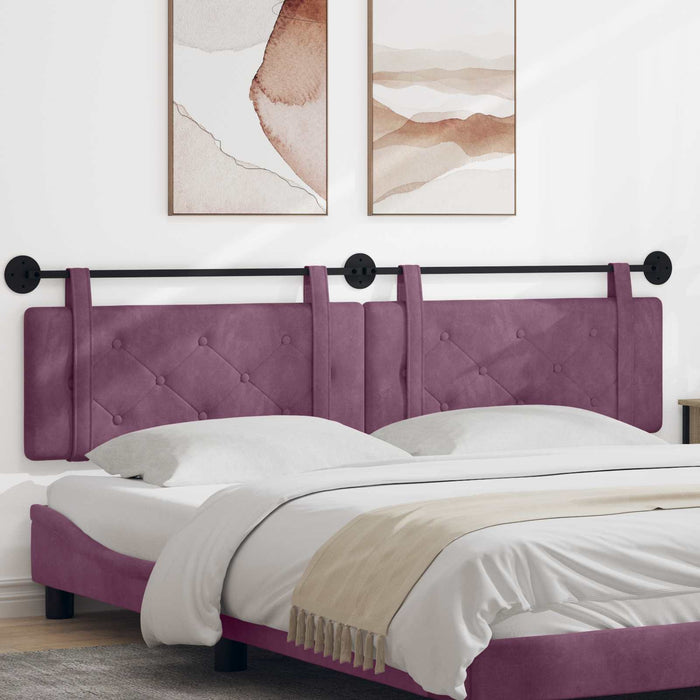 Cap de pat suspendat Pe perete Violet 210 x 55 x 5 cm Catifea - WALTI WALTI