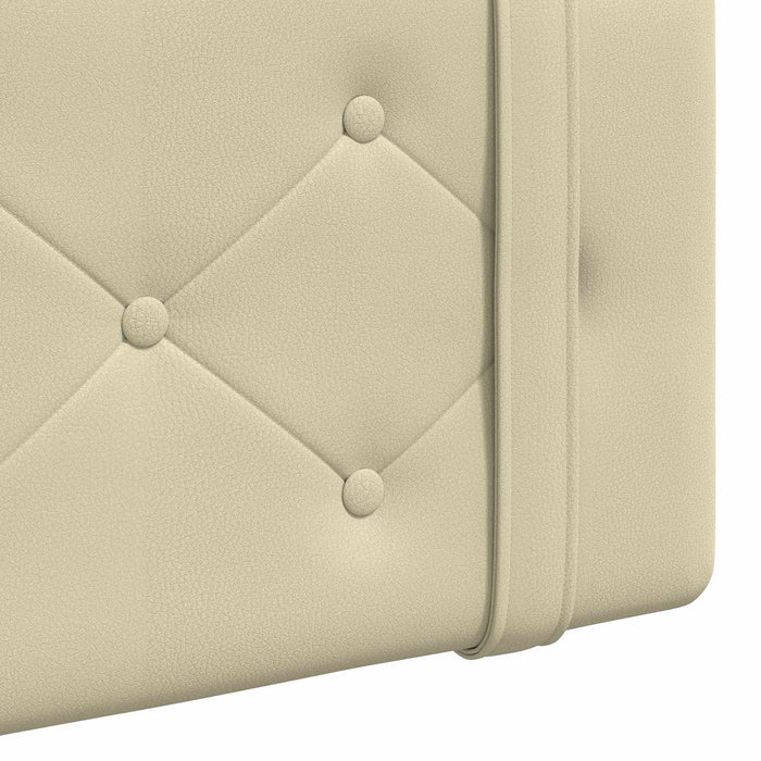 Cap de pat suspendat Crem 210 x 55 x 5 cm Piele artificială - WALTI WALTI