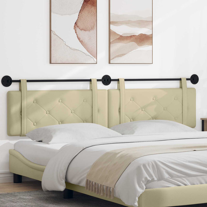 Cap de pat suspendat Crem 210 x 55 x 5 cm Piele artificială - WALTI WALTI