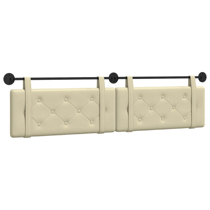 Cap de pat suspendat Crem 210 x 55 x 5 cm Piele artificială - WALTI WALTI