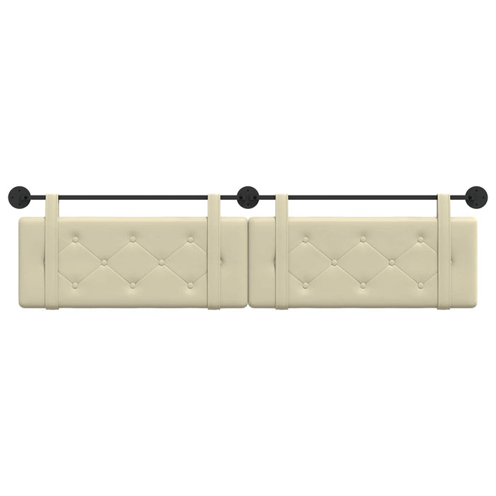 Cap de pat suspendat Crem 210 x 55 x 5 cm Piele artificială - WALTI WALTI
