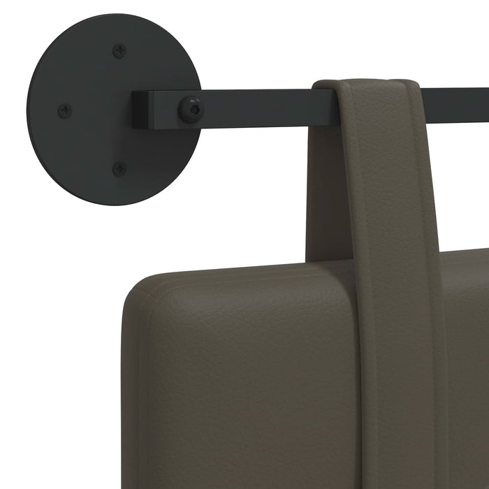 Cap de pat suspendat Gri 210 x 55 x 5 cm Piele artificială - WALTI WALTI