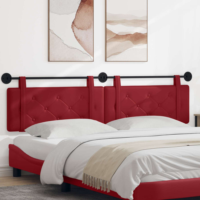 Cap de pat suspendat Roșu Vin 210 x 55 x 5 cm Piele artificială - WALTI WALTI