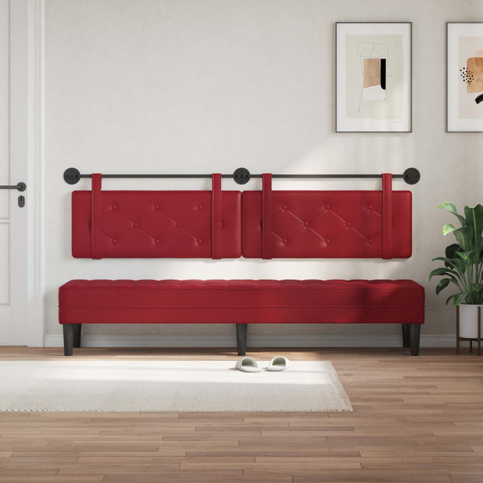 Cap de pat suspendat Roșu Vin 210 x 55 x 5 cm Piele artificială - WALTI WALTI
