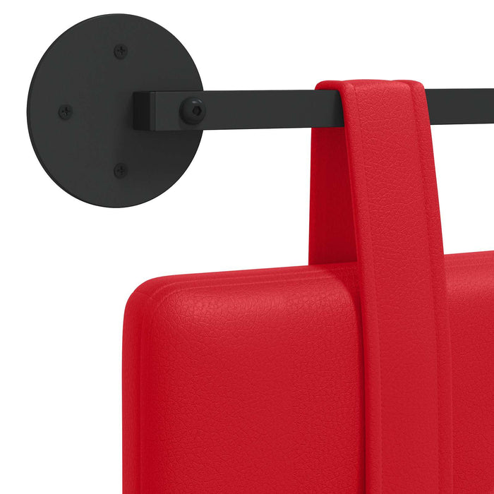 Cap de pat suspendat Roșu 210 x 55 x 5 cm Piele artificială - WALTI WALTI