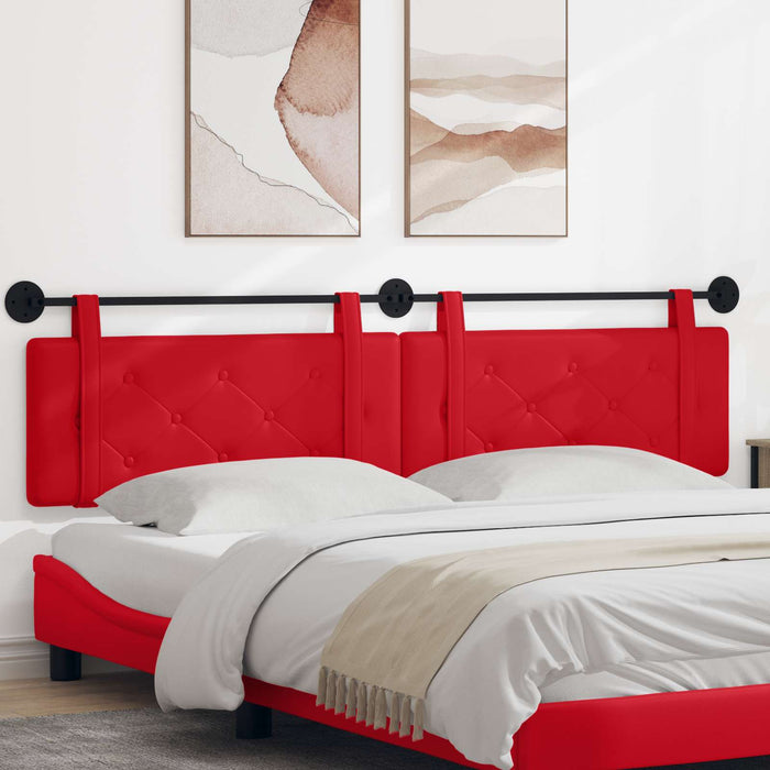 Cap de pat suspendat Roșu 210 x 55 x 5 cm Piele artificială - WALTI WALTI