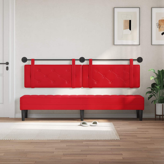 Cap de pat suspendat Roșu 210 x 55 x 5 cm Piele artificială - WALTI WALTI