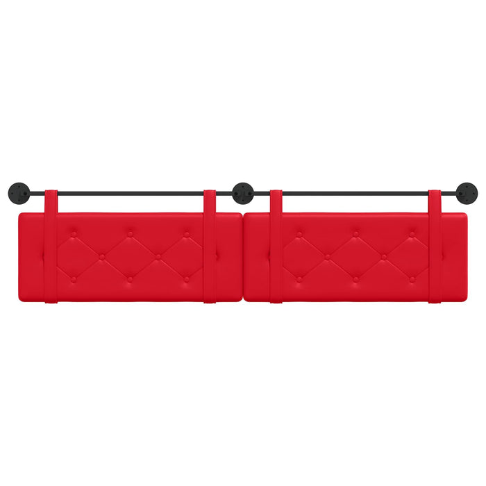 Cap de pat suspendat Roșu 210 x 55 x 5 cm Piele artificială - WALTI WALTI