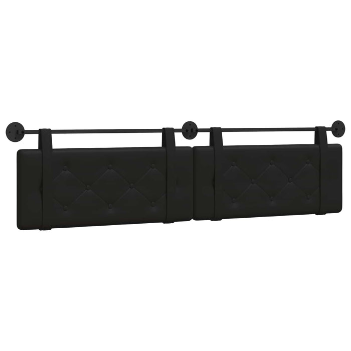 Cap de pat suspendat Negru 210 x 55 x 5 cm Piele artificială - WALTI WALTI