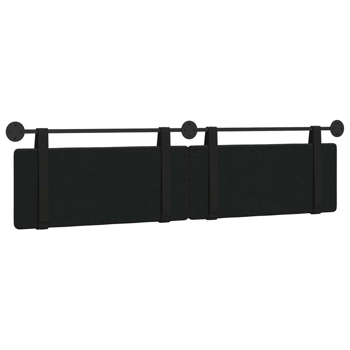 Cap de pat suspendat Negru 210 x 55 x 5 cm Piele artificială - WALTI WALTI