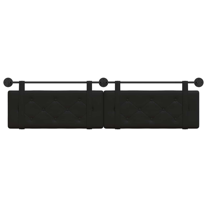 Cap de pat suspendat Negru 210 x 55 x 5 cm Piele artificială - WALTI WALTI