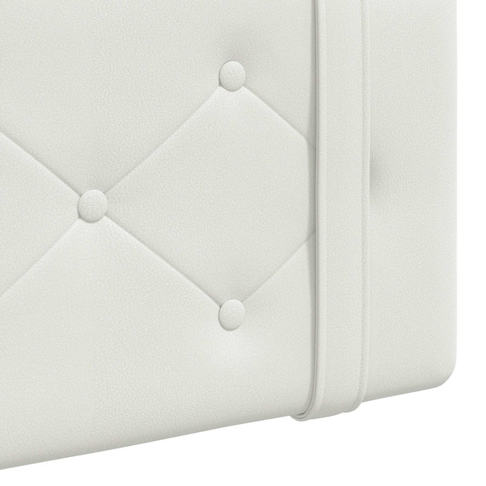Cap de pat suspendat Alb 210 x 55 x 5 cm Piele artificială - WALTI WALTI