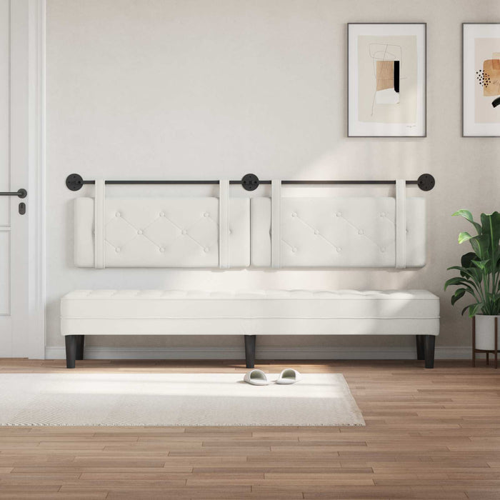 Cap de pat suspendat Alb 210 x 55 x 5 cm Piele artificială - WALTI WALTI