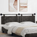 Cap de pat suspendat Pe perete Negru 210 x 55 x 5 cm PU antic - WALTI WALTI