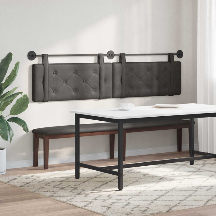 Cap de pat suspendat Pe perete Negru 210 x 55 x 5 cm PU antic - WALTI WALTI
