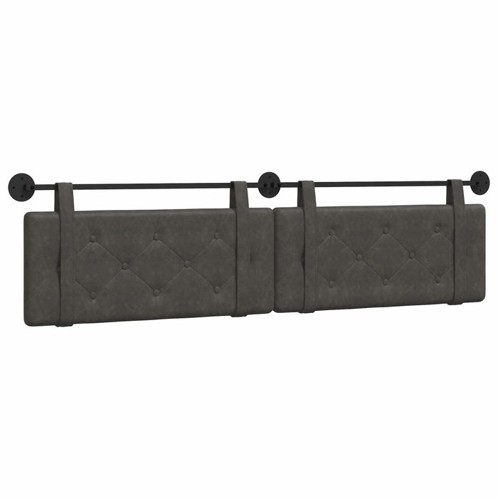 Cap de pat suspendat Pe perete Negru 210 x 55 x 5 cm PU antic - WALTI WALTI