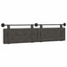 Cap de pat suspendat Pe perete Negru 210 x 55 x 5 cm PU antic - WALTI WALTI