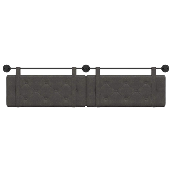 Cap de pat suspendat Pe perete Negru 210 x 55 x 5 cm PU antic - WALTI WALTI