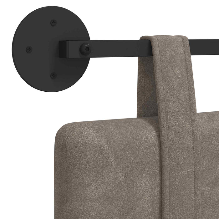 Cap de pat suspendat Pe perete Gri 210 x 55 x 5 cm PU antic - WALTI WALTI