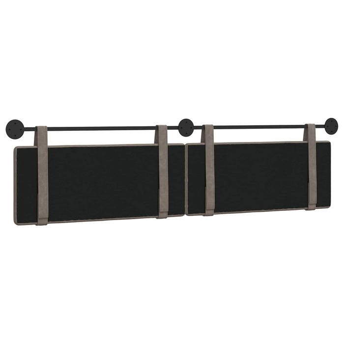 Cap de pat suspendat Pe perete Gri 210 x 55 x 5 cm PU antic - WALTI WALTI