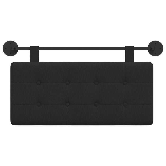 Cap de pat suspendat Pe perete Negru 90 x 55 x 5 cm țesătură - WALTI WALTI
